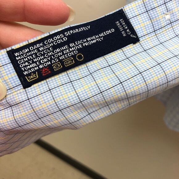 ❄️Nautical Wrinkled Free Men’s Shirt 34/35 - Picture 5 of 7